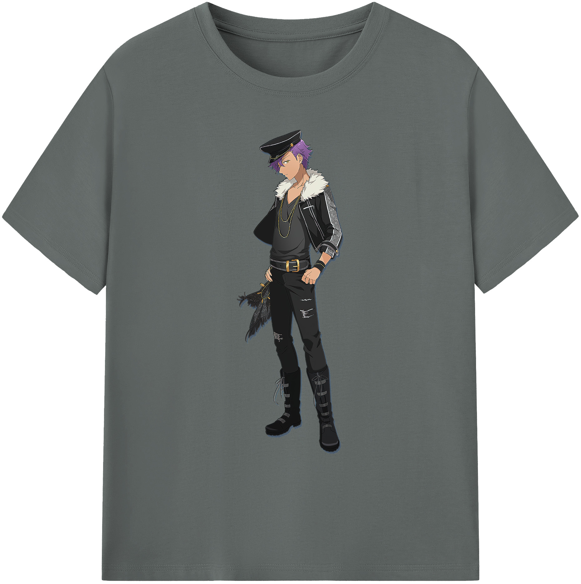 （画像用） あんさんぶるスターズ! Ensemble Stars 綿100％ メンズ半袖Tシャツ｜肌触りやわらか＆通気性